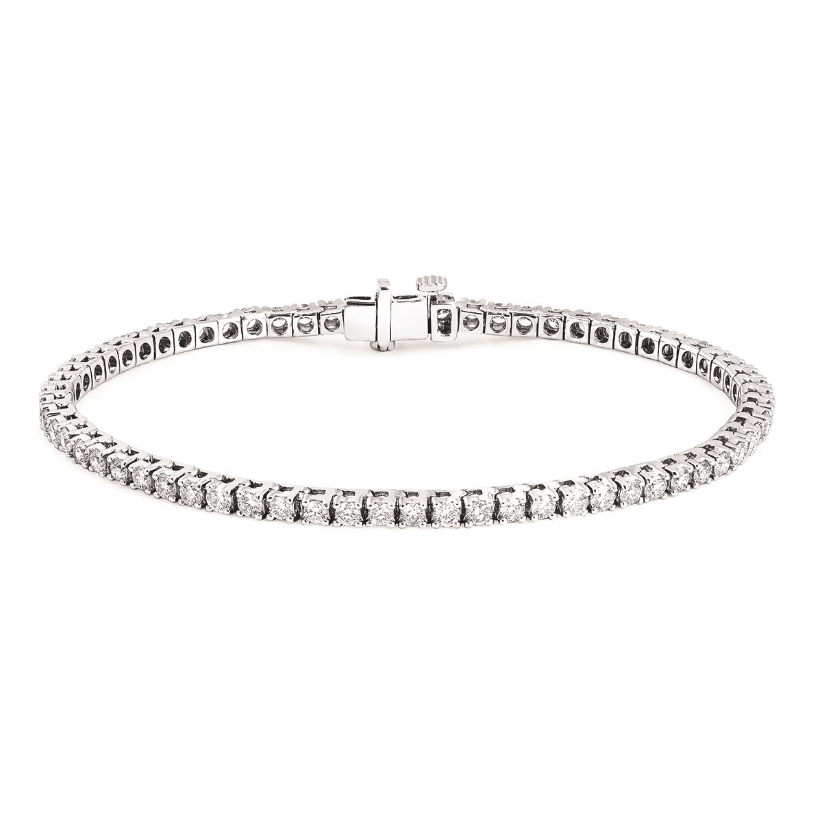 5.15 Carat Total Weight Diamond Line Bracelet in White, Yellow or Rose Gold