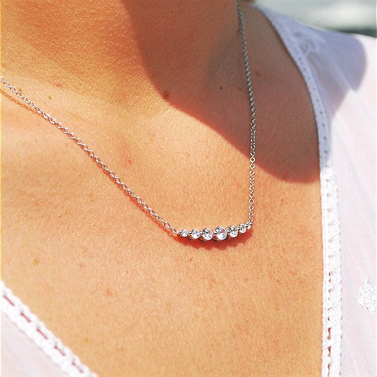 Diamond Smile Necklace, 1.00 Carat 