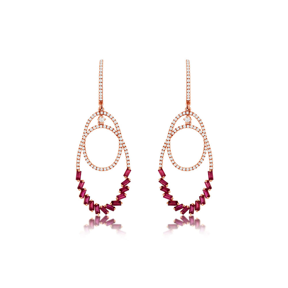 The Sapphire + Diamond Double Drop Josephine Earring – LFrank