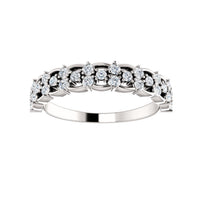 Diamond Felicity Stacking Band in White, Yellow or Rose Gold