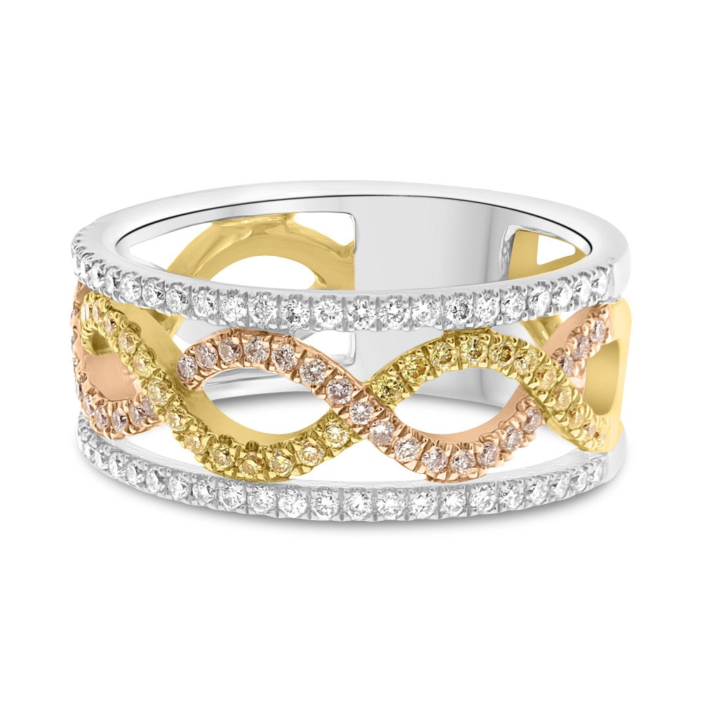 Color Blossom Ring, Yellow Gold, White Gold And Diamonds - Categories  Q9M01F