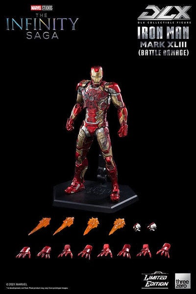 DLX Iron Man Mark 43 (Battle Damage) Collectible Figure by