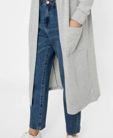 Super soft long cardigan with pockets at front.