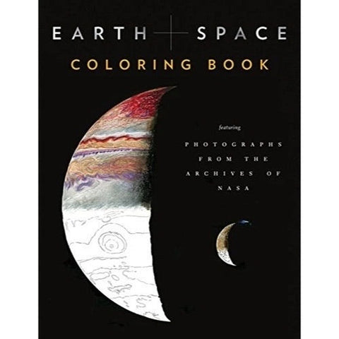 Earth + Space Coloring Book cover