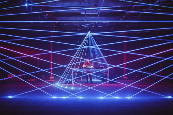 lasers around dj booth