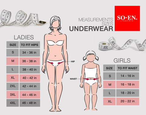 How to know what size of women's underwear will fit me without