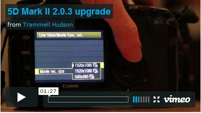 canon 5d mark ii software update