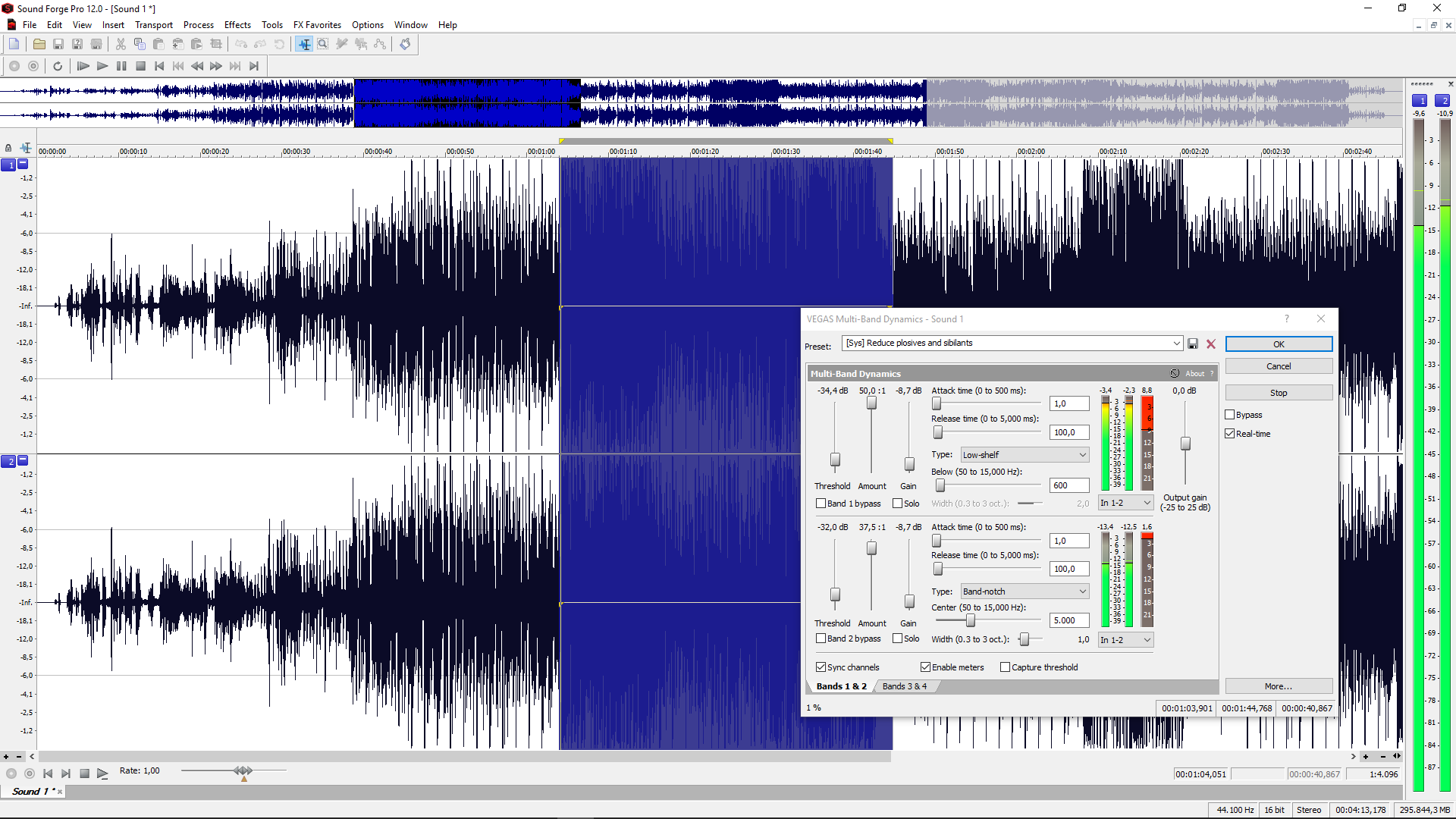 sound forge pro 12 time stretch