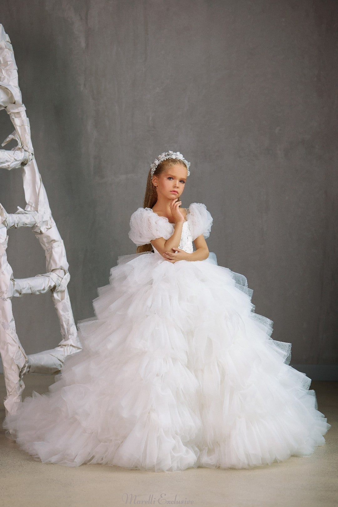 first communion dresses puffy white