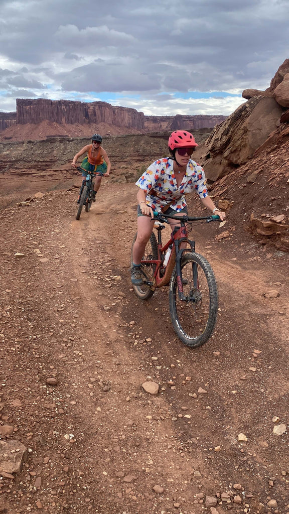 Mountain biking the White Rim in Canyonlands National Park, Utah - Kaden Apparel Ambassador Sarah Gross