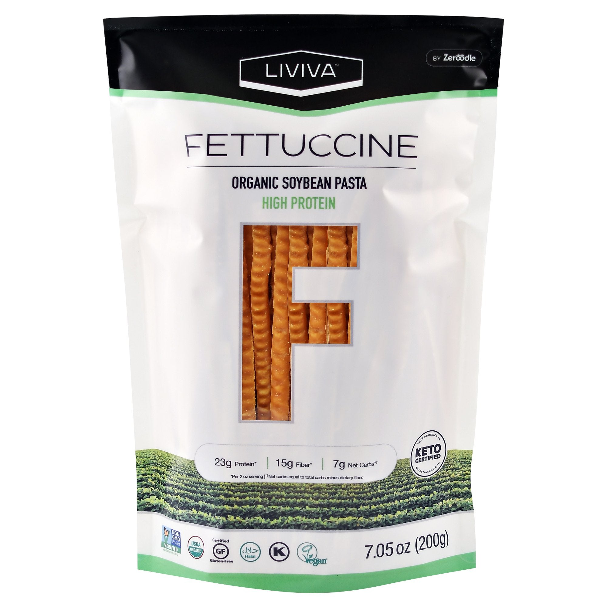 Organic Soybean Fettuccine Pasta Liviva – Krave Market