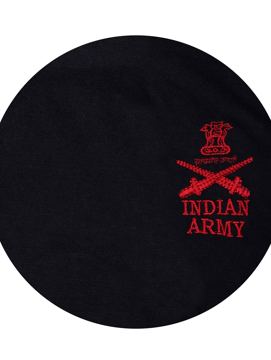 indian army t shirt black