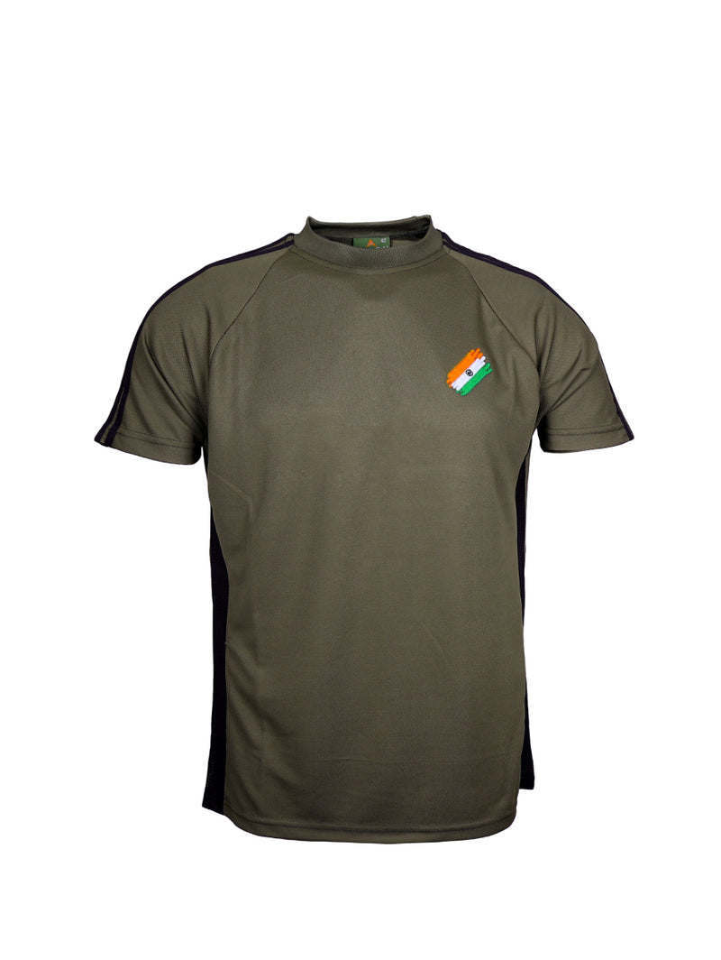 t shirt with indian flag logo