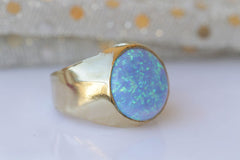 Opal gold filled ring