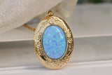 opal necklace locket 