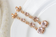 blush long earrings