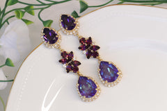 purple earrings