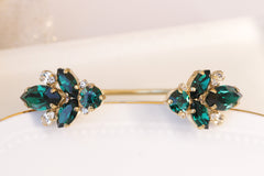 emerald open bracelet