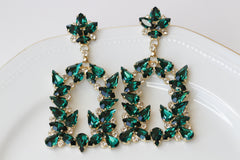 emerald green earrings