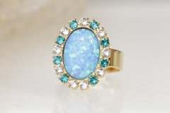opal turquoise ring