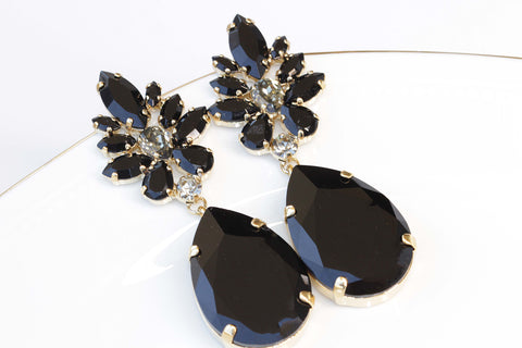 black statement Rebeka earrings