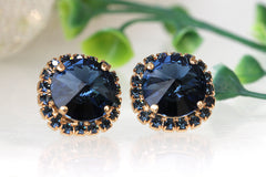 blue topaz stud earrings