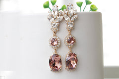 blush chandelier earrings