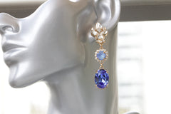 royal blue Rebeka earrings long