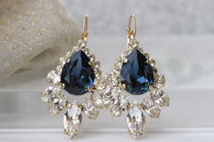 blue drop earrings