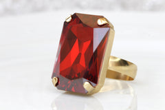red stone ring