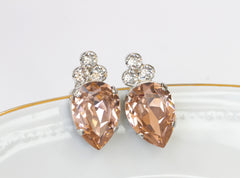 blush stud earrings