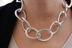 chunky silver necklace