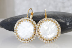 shell pearl earrings