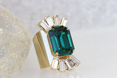 Emerald cocktail ring