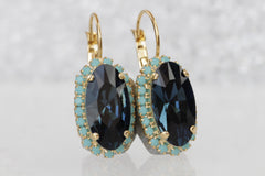 blue topaz and turquoise earrings
