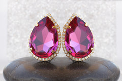 pink fuchsia earrings