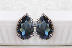 navy blue earrings