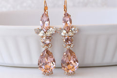 bridal blush earrings