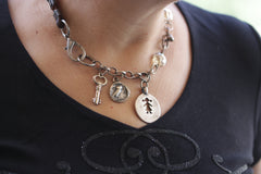 key and coin necklace