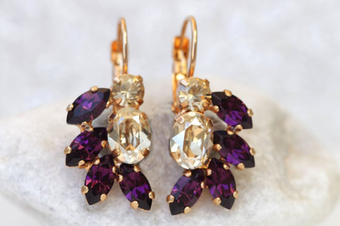 amethyst teardrop earrings 