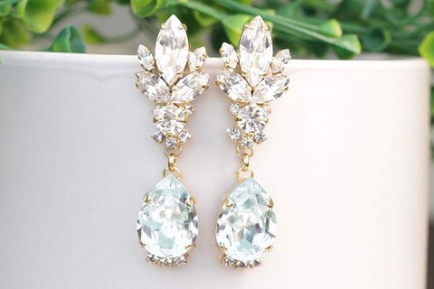 aquamarine wedding earrings