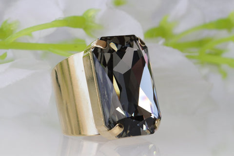 big black diamond ring