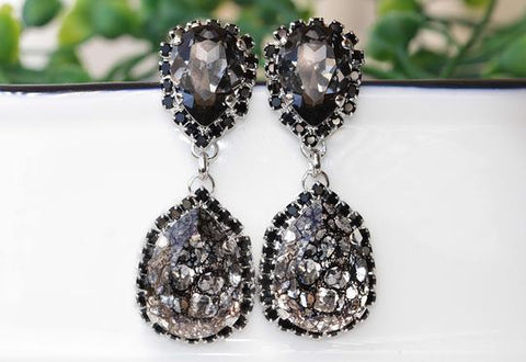 black earrings for wedding
