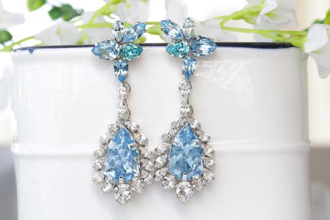 blue dangle earrings