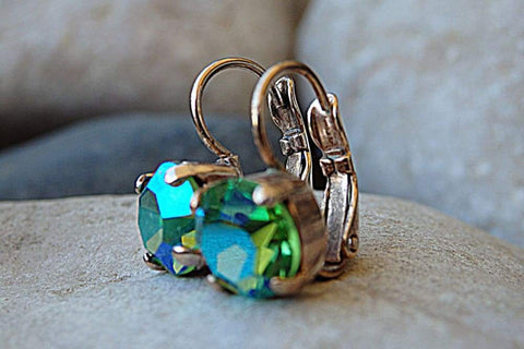 blue rhinestone earrings