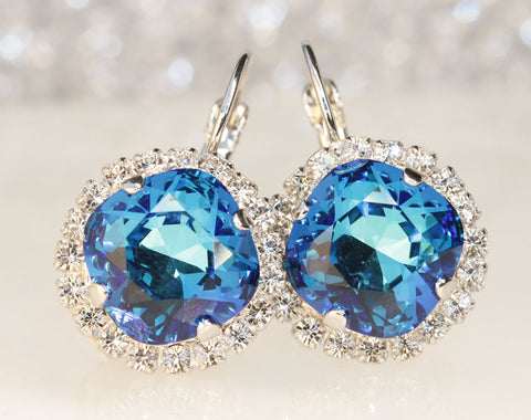 blue sapphire stud earrings