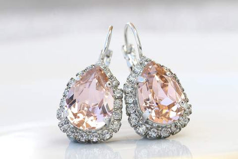 blush pink earrings