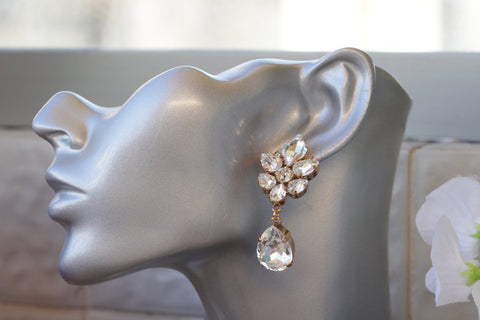 bridal crystal earrings