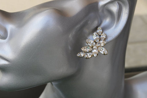 clear crystal earrings