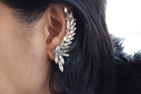 crystal climbing earrings